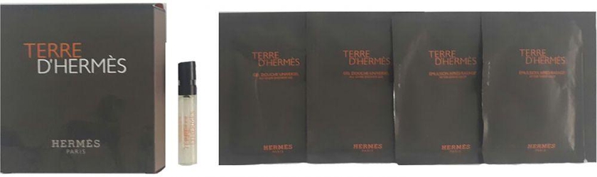 Terre D'Hermes Mini Gift Set for Men ( EDT 2ml, After Shave Balm 2 X 6ml and Shower Gel 2 X 8ml)