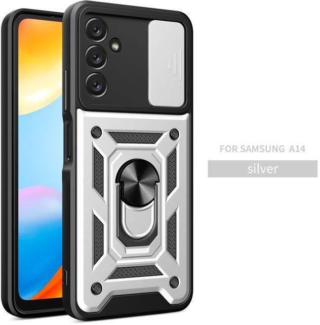 Shield Full Protection Case With Metal Ring &Slide Camera Cover For Samsung A34 5g Case