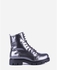 Joelle Patent Leather Half Boots - Silver