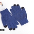 Heather Knitted Touch Sensitive Multi-Purpose Gloves For Protection-Blue.