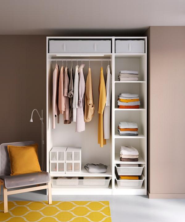PAX Wardrobe combination, white, 150x58x236 cm - IKEA