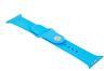Smooth Silicone Rubber Replacement Watch Band with Clasp and Axle Connectors for Apple Watch 38mm Blue
