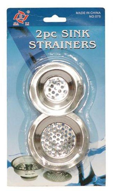 2pc Sink Strainers - Silver