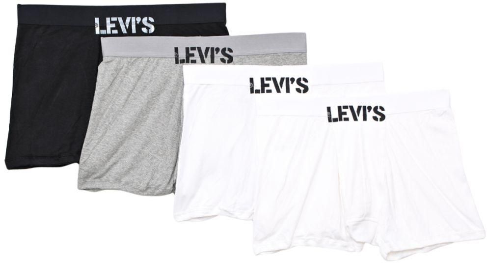 Levi'S Lv104X Knit Brief 4 Pack For Men - Xl, White/Black/Heather Gray