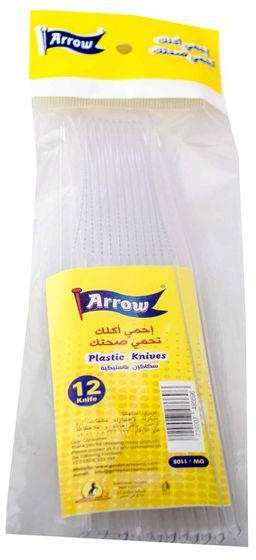 Arrow Disposable Plastic Knives - 12 Pieces
