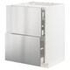 METOD / MAXIMERA Base cab f hob/2 fronts/3 drawers, white/Bodbyn off-white, 60x60 cm - IKEA