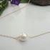 Fashion Women Fashion Simple Faux Pearl Golden Silver Alloy Choker Statement Collar Necklace-Golden