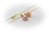 Vera Perla 18K Solid Gold Multicolor Star and Pearl Pendant Necklace, 40cm