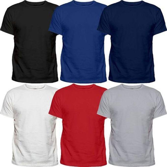 Fashion 6 Pack Plain T-shirts