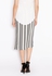 Striped Zip Detail Skirt