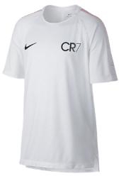 Nike Dry Squad CR7 Older Kids'Short-Sleeve Football Top - White