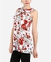 Bella Donna rayon TOP red and white roses-Red