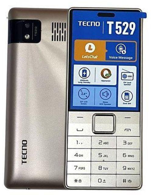 Tecno T529, 2.8 LCD Screen, GSM, 0.08MP, 2500mAh,-Gold