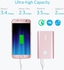 Powerbank anker powercore+ capability 10050 mah with quick charge qualcomm 3.0 , Pink color