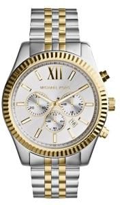 Michael Kors Oversized Lexington Men's Watch MK8344 Silver/Gold 44mm