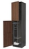 METOD High cabinet with cleaning interior, black Enköping/brown walnut effect, 60x60x240 cm - IKEA