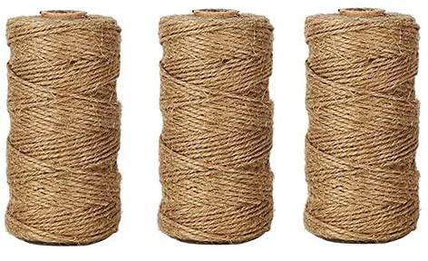 Jute Twine 3Pcs 328 Feet Arts Crafts Christmas Holiday Gift Twine Packing String