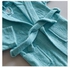 Essential Textured Hooded Bathrobe Sky Blue M