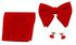Men's Bow Tie With Cuff Links Bow Tie - Red