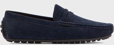 Solid Colour Loafers Dark Blue