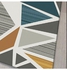 Luxurious Modern Geometric Pattern Rectangular Anti-Slip Living Room Carpet Multicolour 50x80cm