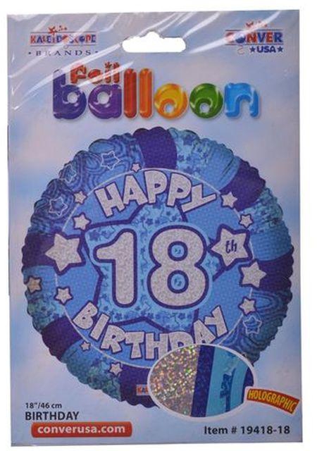 بالون هيليوم من كالي دي سكوب علي شكل عيد ميلاد الثامن عشر،لبني