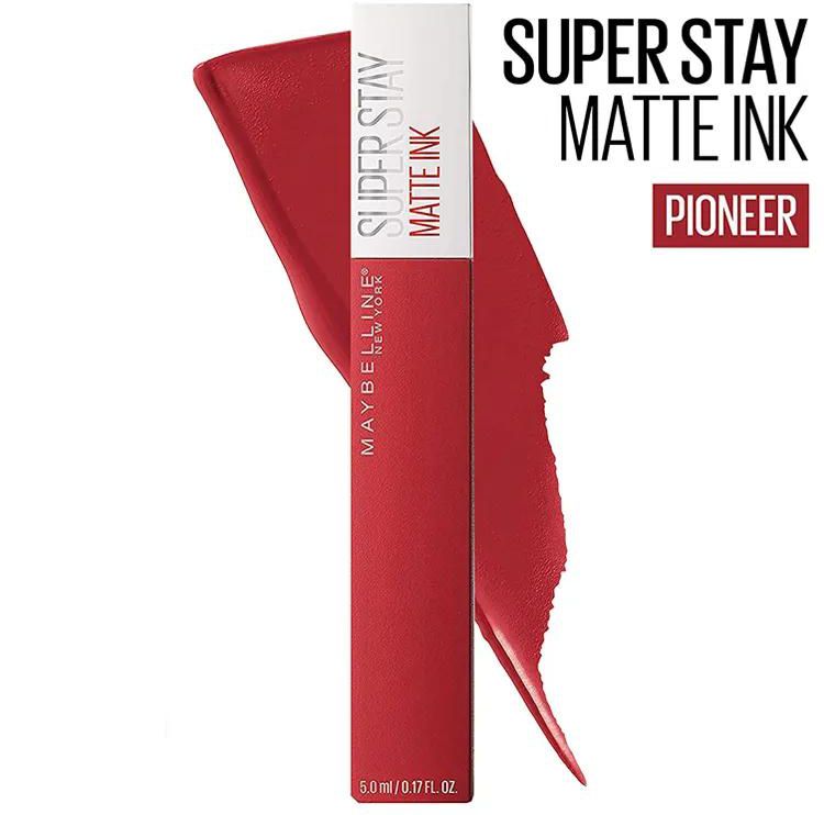 MAYBELLINE New York Superstay Matte Ink Liquid Lipstick  20 Pioneer Lip Makeup 16 hrs Long lasting-this highly pigmented lipstick gives you a flawless matte finish in a range of su
