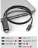 كيبل كريشن كيبل محول USB-C الى HDMI 4K USB C الى HDMI، ثاندربولت 3 متوافق مع ماك بوك برو/اي ماك 2017/سيرفس بوك 2/كروم بوك بكسل/يوجا 920/سامسونج S8/S8+، اسود/1.8 متر