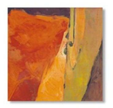 Decorative Wall Art With Frame Orange/Green/Brown 24x24centimeter