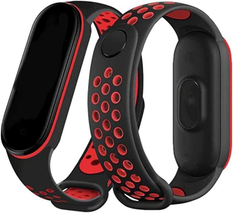 Red X Black Replacement Breathable Silicone Sport Band