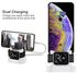 Charging Stand Dock Station Holder with Charging Hole for iPhone/Airpod/ for Apple Watch Series 4/3/2/1 Black