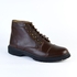 Natural Leather Casual Leazus Half Boots - Brown