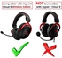 Microphone Replacement for Kingston HyperX Cloud II Wireless Gaming Headset, Detachable Mic Boom with LED Mute Indicator on PC PS5 PS4 Xbox Series X/S