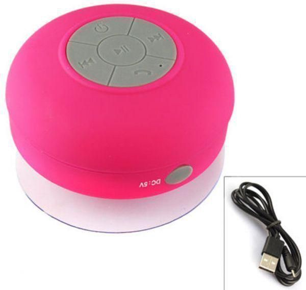 Pink Waterproof Wireless Bluetooth Handsfree Mic Suction Speaker Shower Car G9 For Iphone 4 5 6