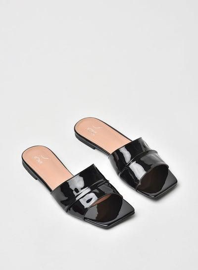 Stylish Elegant Flat Sandals Black