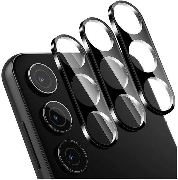 Tempered Glass Camera Lens Protector [Does Not Affect Photography] Scratch Resistant For Samsung Galaxy S23 -0- BLACK