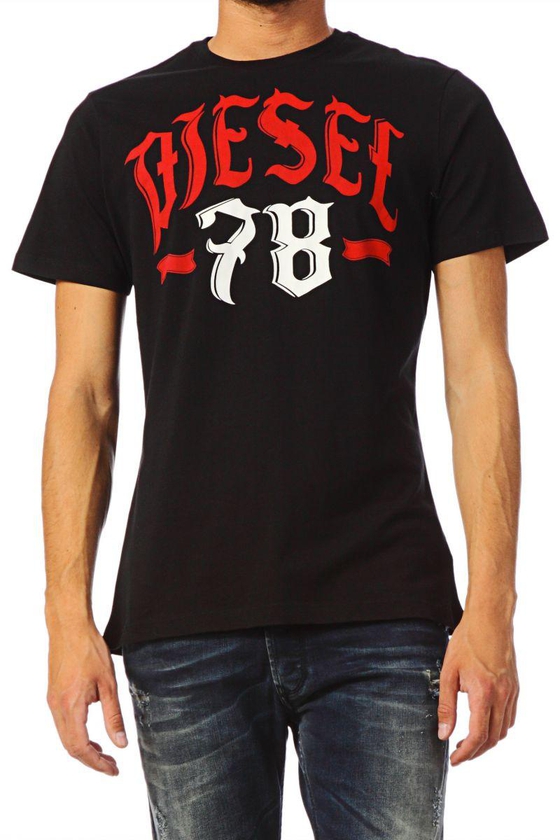 Diesel T Shirt For Men, Size XL, Black, OOSDG2-R091B-900