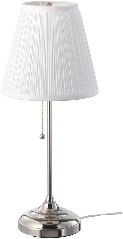 Table Lamp Nickel-Plated White