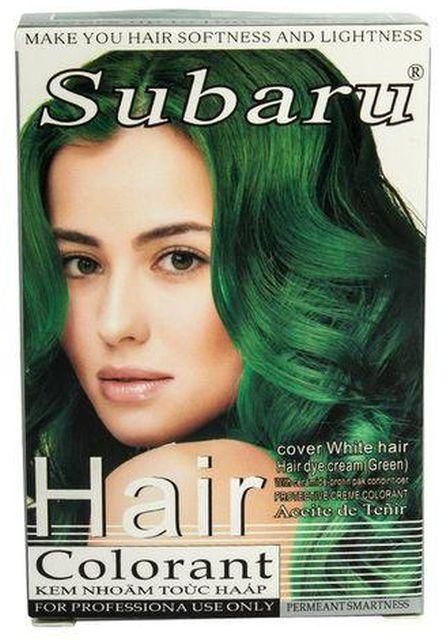 Subaru Hair Dye Cream With Protin Conditioner-Green
