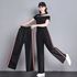 Spring and summer fall style wide-leg pants women's wild nine-point casual sports wide-leg pants