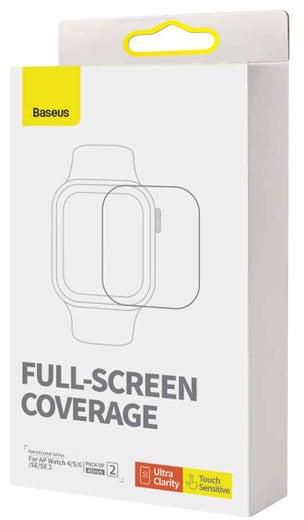 Baseus NanoCrystal Series Screen Protective Film 45mm for AP Watch 7/8, Clear (Pack of 2, with 2 cleaning kits and scraper) Clear