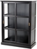 MALSJÖ Glass-door cabinet - black stained 103x48x141 cm