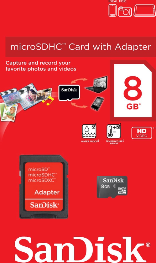 Sandisk micro SDHC memory card-8GB