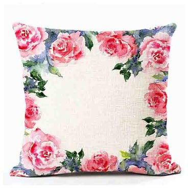 Floral Pattern Printed Cushion Cover Multicolour 45x45centimeter