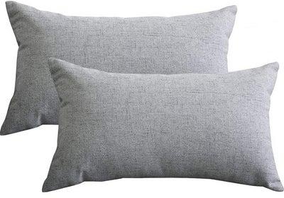 2-Piece Velvet Decorative Cushion Grey