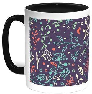 Decorative - Tree Paper Printed Coffee Mug Black/White 11ounce