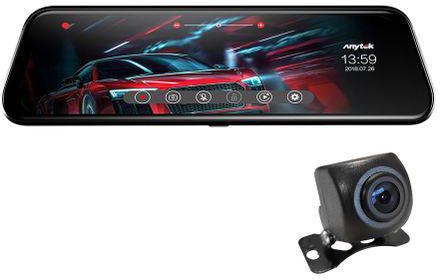 9.66 inch Car Rearview Mirror DVR Camera T12+ Dual Lens Dash Cam 9.66 Inch Rearview Mirror Digital Video Recorder WOW