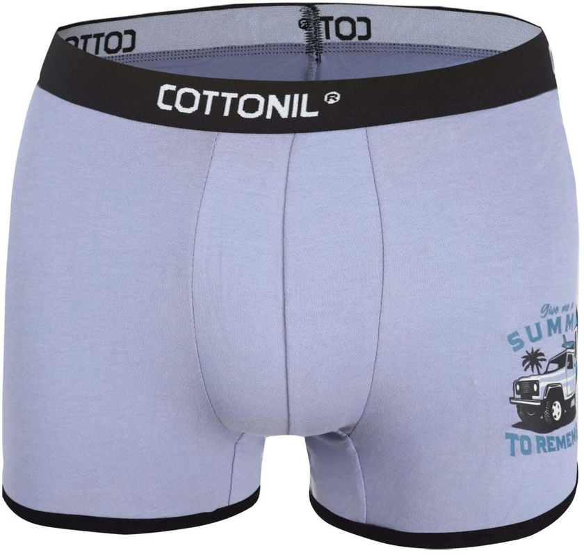 Get Cottonil Relax Cotton Boxer For Men, Size 4 - Grey with best offers | Raneen.com