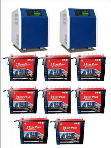 2 Units Of 5kva + 96v Inverter System With 8 Units & 220ah Starplus Tubular Battery