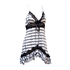 Recco 4258 Lingerie Dress For Women-Black White, 46EU